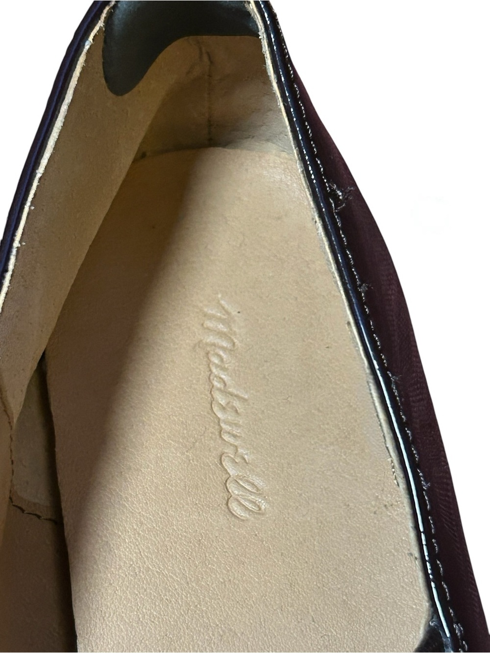 Madewell Dark Plum Size 7 Greta Ballet Flats Patent Leather Mary Jane - Picture 8 of 9